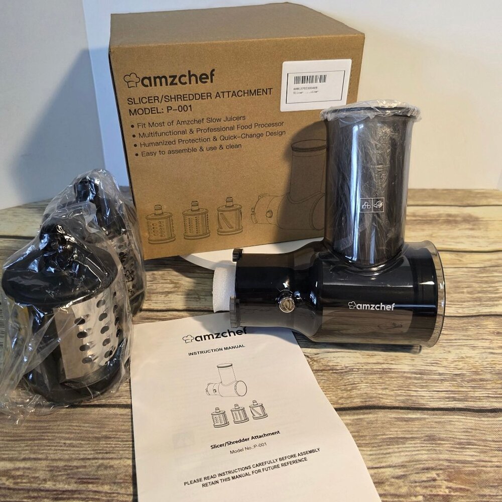 Amzchef Slicer/Shredder Attachment Model P-001 For Juicers & Food Processors